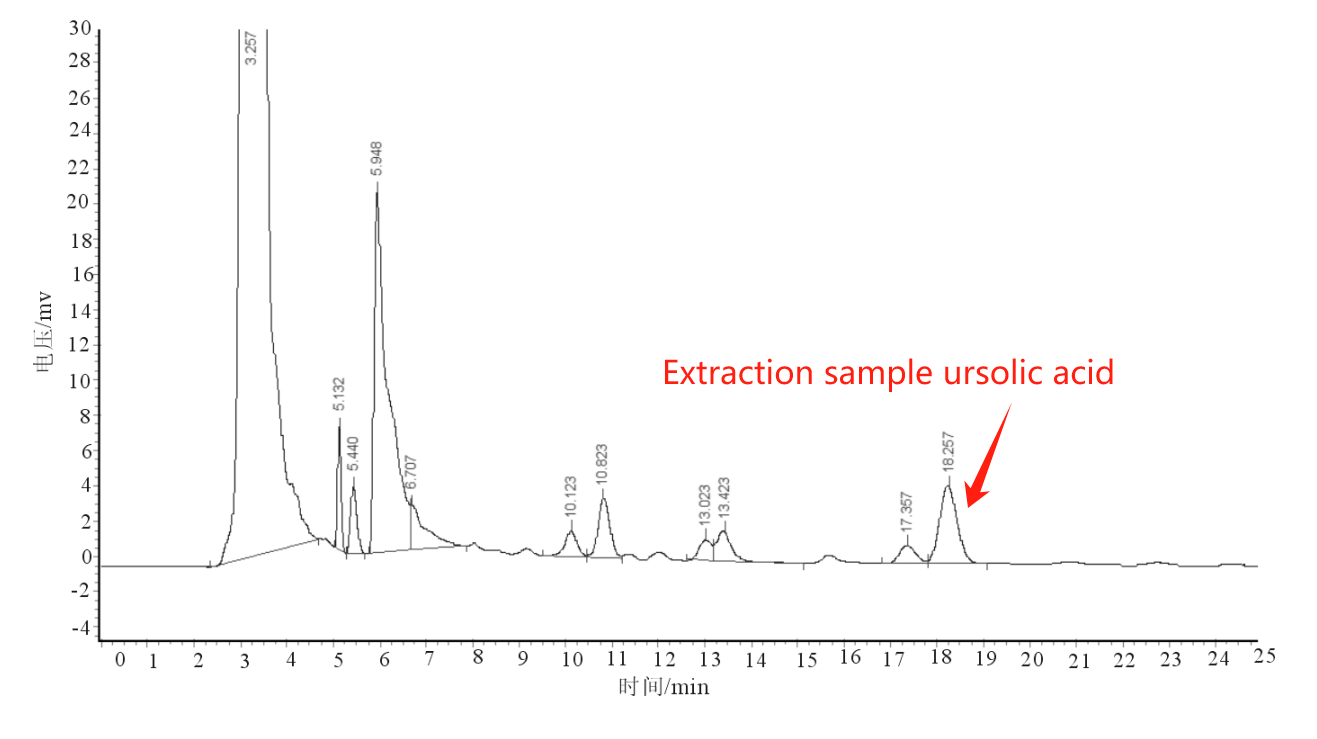 Extraction sample ursolic acid